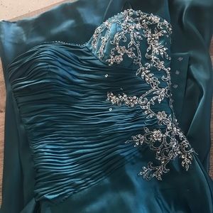 Dark teal dress